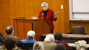 Rachel Adler speaking at the Berkeley Institute for Jewish Law and Israel Studies
