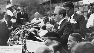 Rabbi Joachim Prinz addressing the 1963 March on Washington for Jobs and Freedom